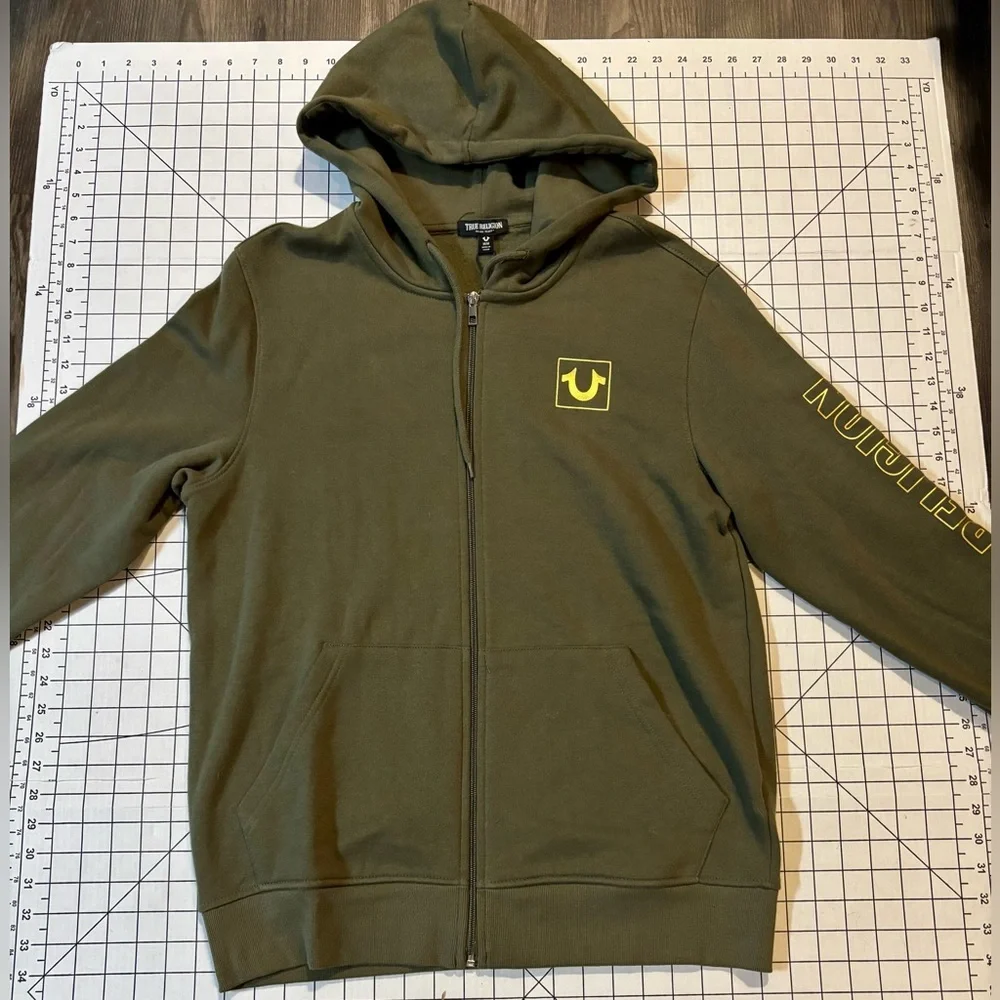 NWT True Religion Men’s Size‎ Medium Kalamata True Block Zip Hoodie